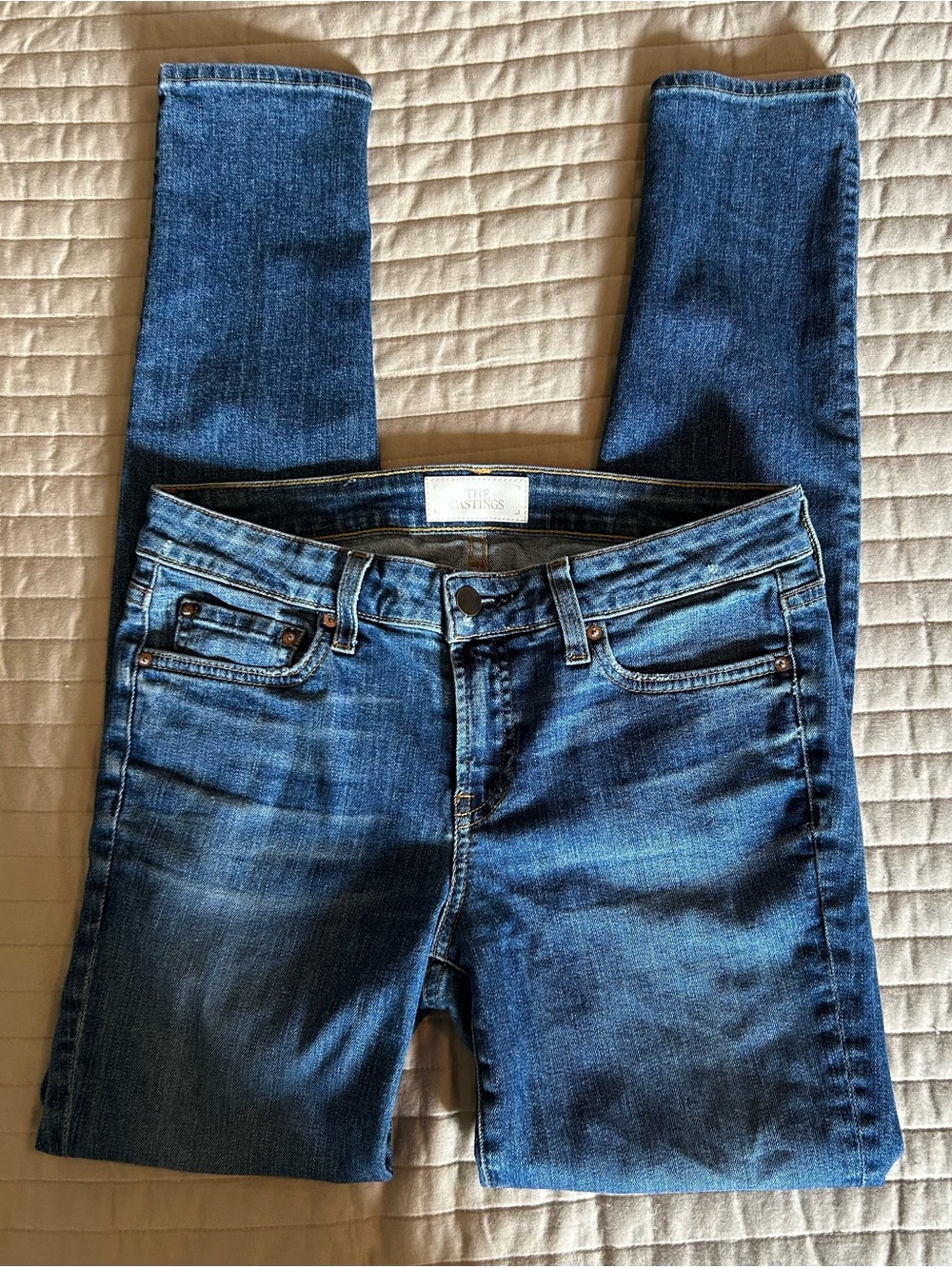 The Castings High Rise Skinny Blue Denim Jeans
